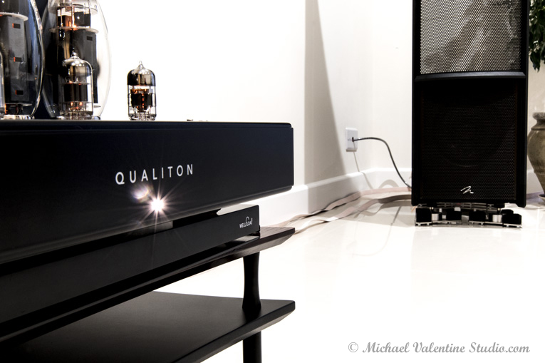 WELLFLOAT Board Slim Model 3534SF with Qualiton P200 amplifier & WELLFLOAT Delta Isolation Base for MartinLogan ESL11A speakers