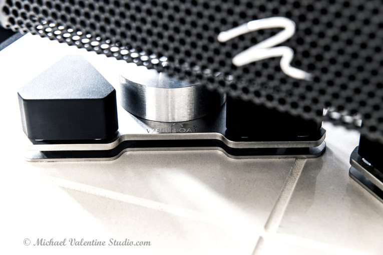 MartinLogan ESL11A speaker with WELLFLOAT Delta Base Isolation