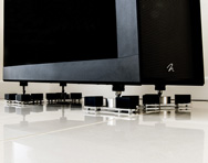 MartinLogan ESL11A speaker with WELLFLOAT Delta Base Isolation