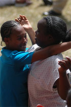 St. Lucian school children enjoying the jazz.