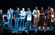 Marcus Miller, bass, Adam Agati, guitar, Alex Han, sax, Lee Hogans, trumpet, Brett Williams, keyboards