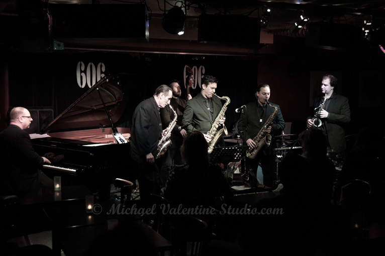Peter King, Brandon Allen, Alex Garnett, Mike Chillingworth & Robin Aspland (piano)